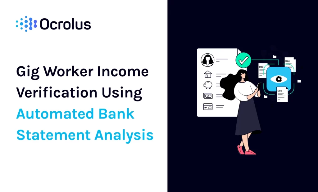 using automated bank statement analysis to perform gig worker income verification