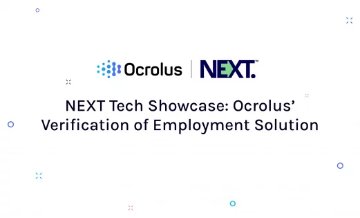 NEXT Tech Showcase  Ocrolus Verification of Employment Solution
