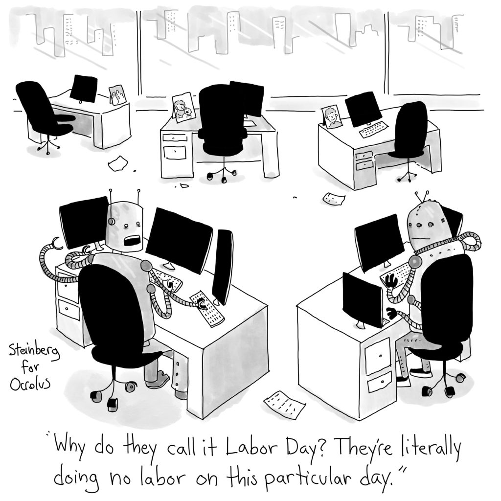 Black and White Labor Day Comic