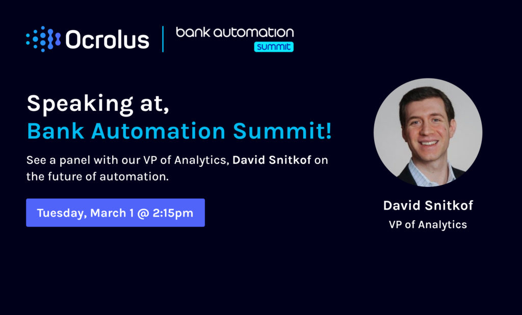 bank automation summit david snitkof