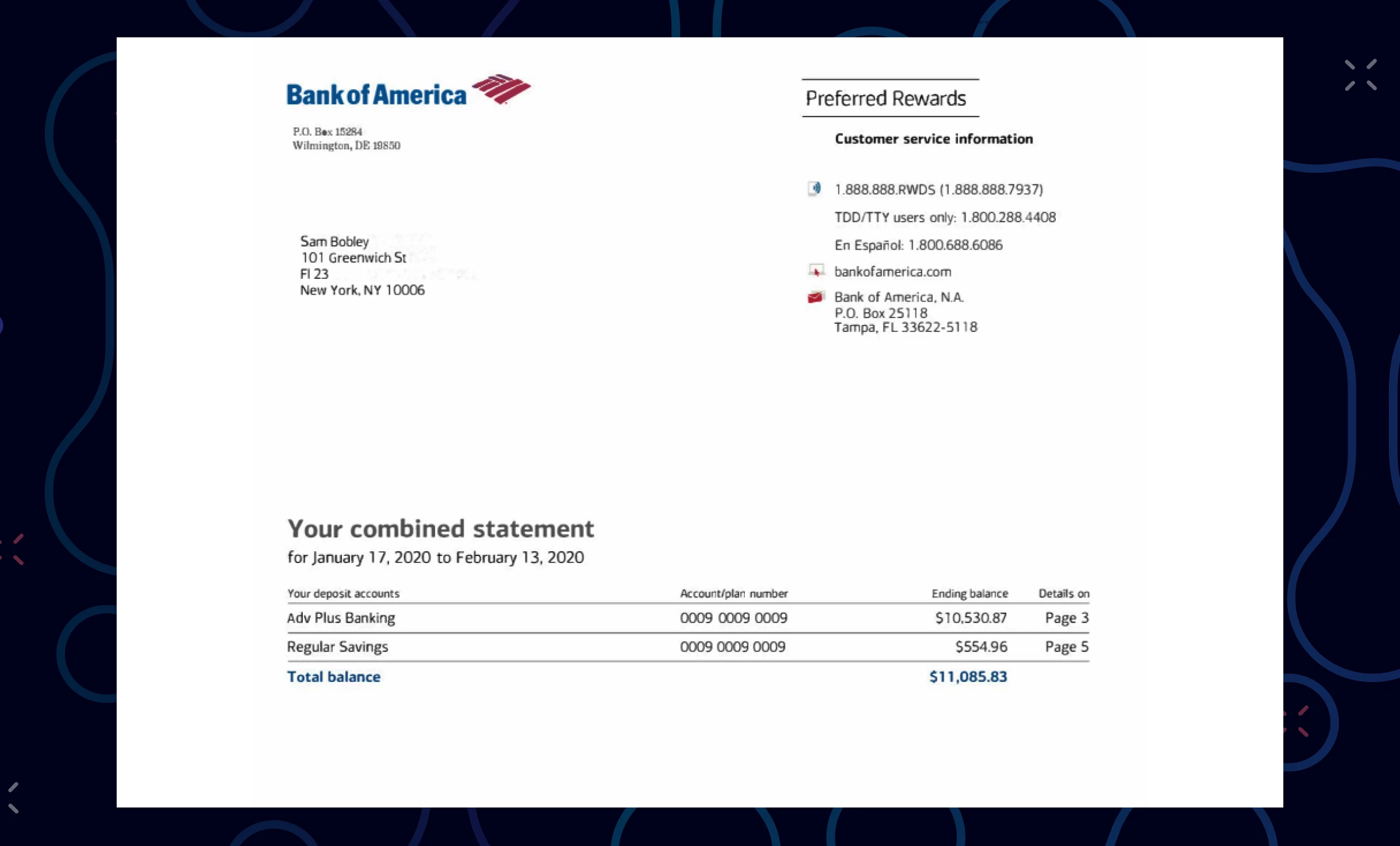 Bank statements 2