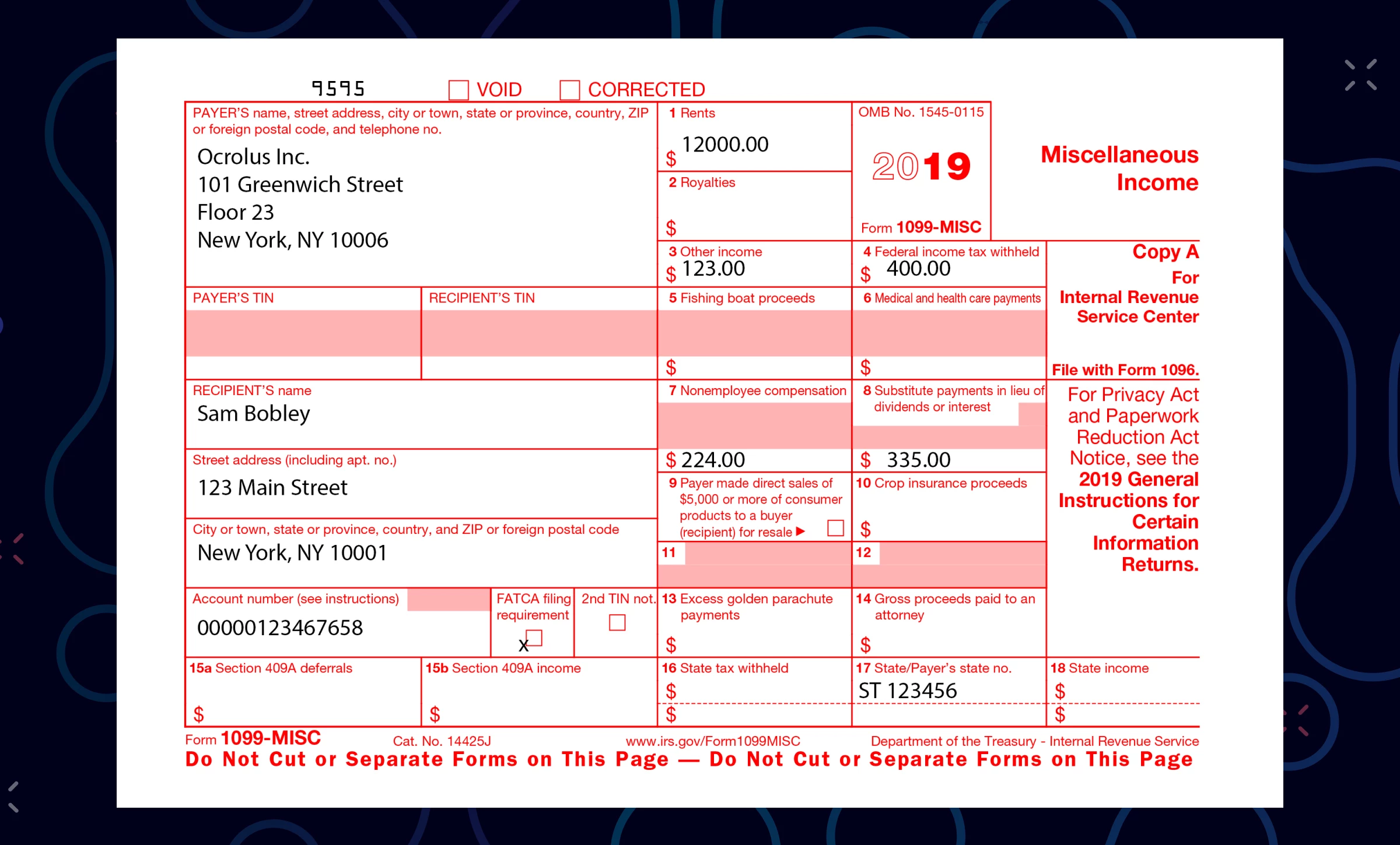IRS Form 1099 Misc