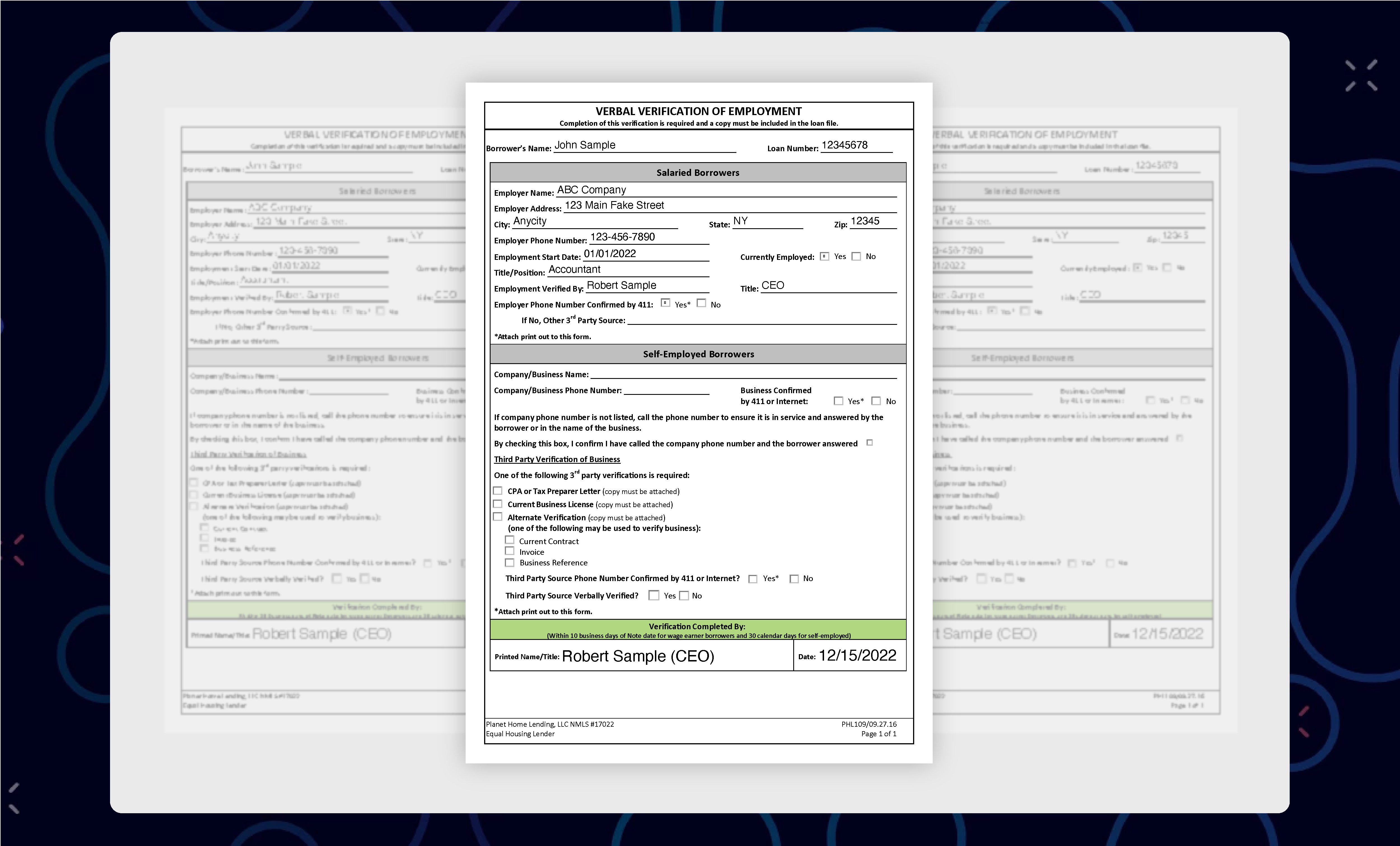 Verification of Employment