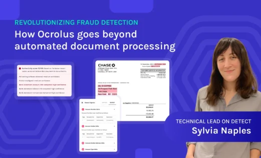 Illustration of automated document processing workflow with highlighted features