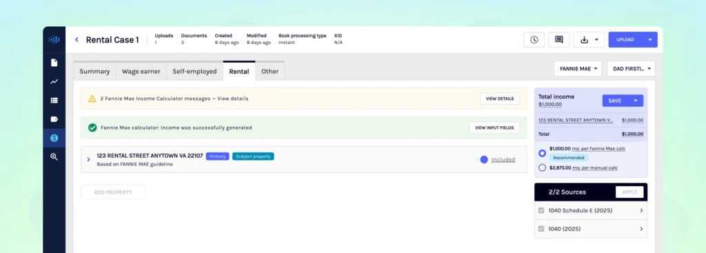 inline automating rental income validation